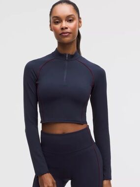 lululemon Wunder Train Long-Sleeve Cropped  Half Zip